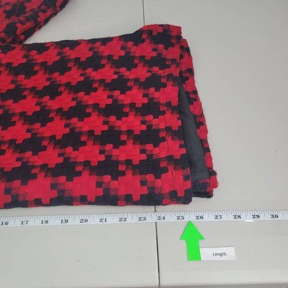 Coldwater Creek Womens Large Red & Black Houndstooth Lightweight Jacket Shacket - Picture 13 of 16